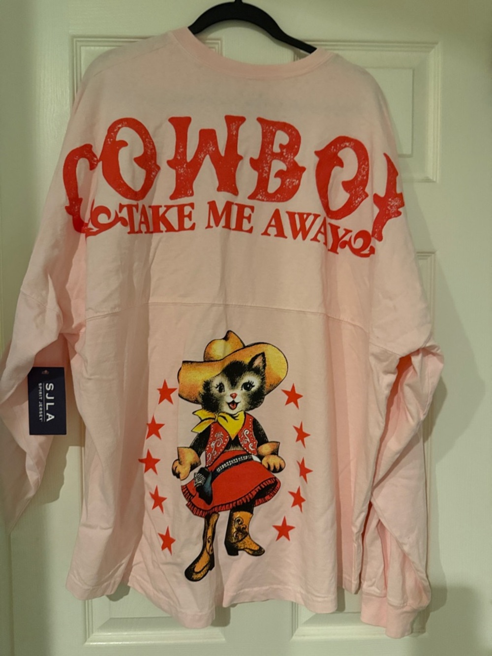 Spirit jerseys'Cowboy Take Me Away' Pink Graphic Long-Sleeve Tee